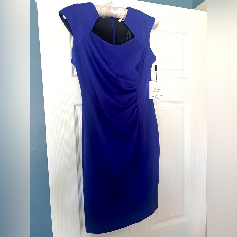 NWT Calvin Klein blue women’s dress, size 4p